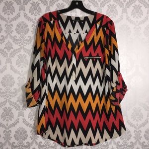 Women’s Zac & Rachel size 1X pattern shirt